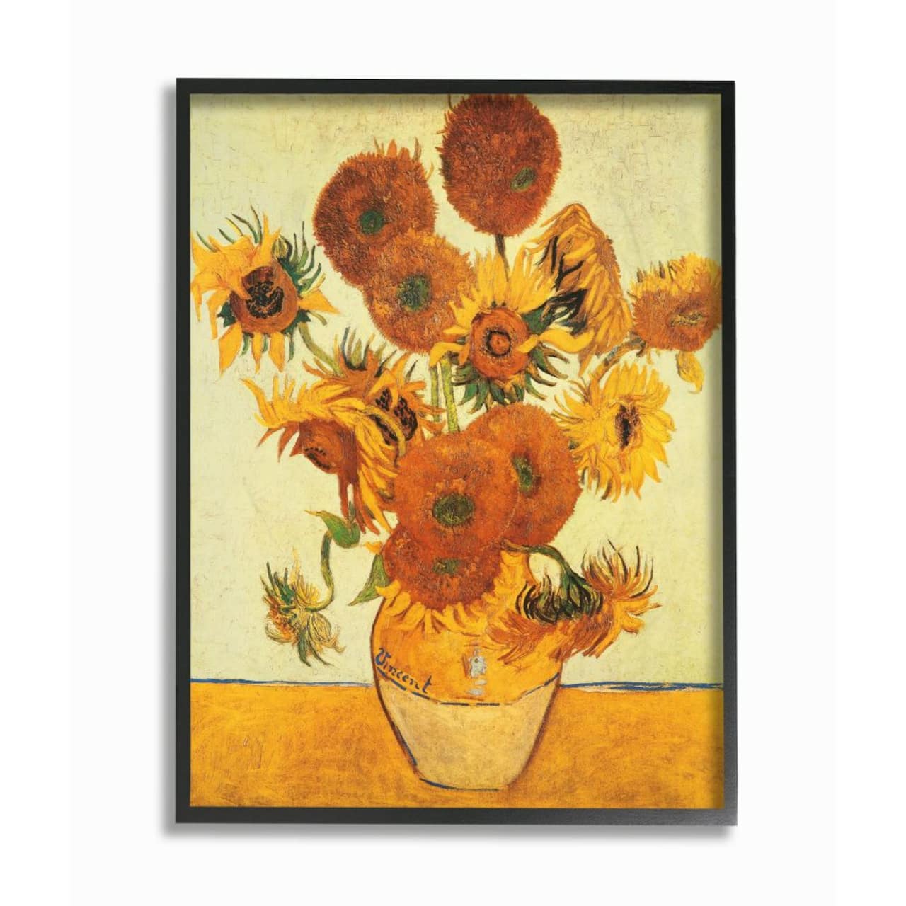 Stupell Industries Van Gogh Sunflowers Black Framed Wall Art